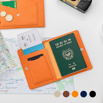 레더 여권 티켓 카드 다용도 여권지갑