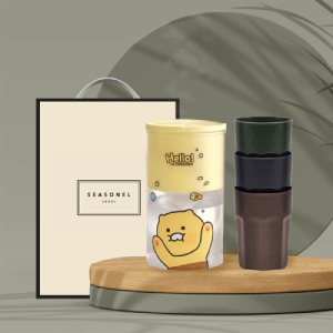 시즈넬 선물세트 카카오 가습기250ml+커피가루 컵(3P) [특판상품]