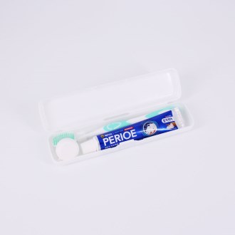 LG 페리오 치약 미세모 칫솔 치실 휴대용 여행용 백색 PP 케이스 세트 [특판상품]
