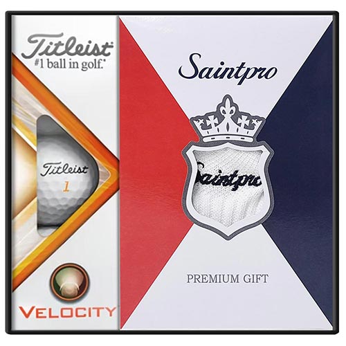 골프공 선물세트 타이틀 벨로시티 3구+세인트 양말