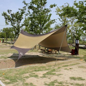 캠핑용 베이직 헥사타프 5.6M 햇빛차단 방수 그늘막