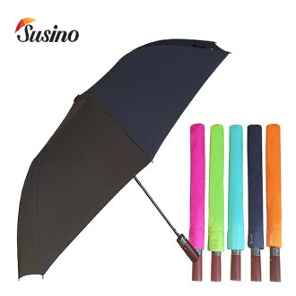 SUSINO 2단 58*8 자동 폰지 무지(나무 손잡이)우산