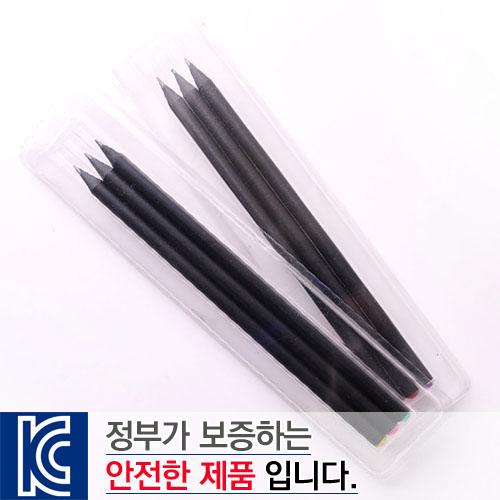 [국산] 투명사각 ·보석 연필 3P 세트