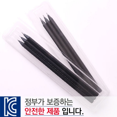 [국산]투명사각·흑목육각연필3P세트