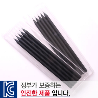 투명사각·흑목원형연필5P세트