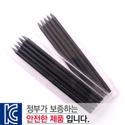 투명사각·흑목원형지우개연필5P세트
