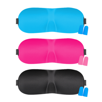 3D입체안대 수면안대(귀마개포함) 블랙 핑크 파랑 인쇄가능 [특판상품]
