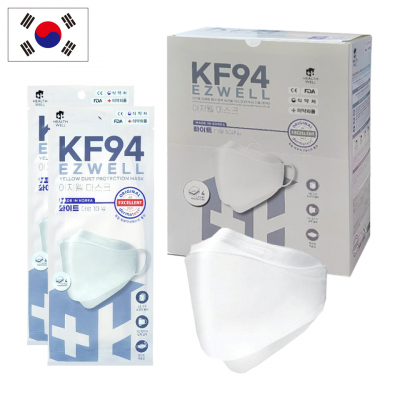 [국산] KF94 이지웰 마스크 4중 필터 대형 화이트 [특판상품]