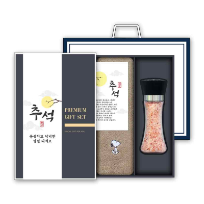 [송월 추석선물세트] 송월 스누피리버 수건+솔트 세트