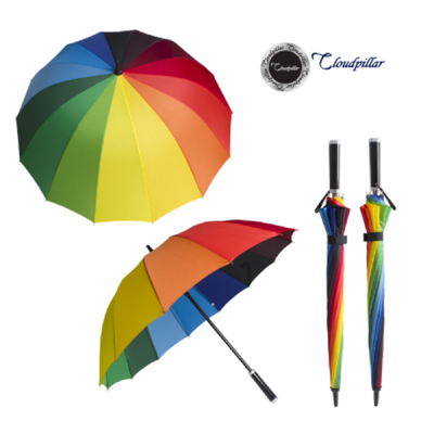 클라우드필라 무지개우산(일자) 장우산 자동우산