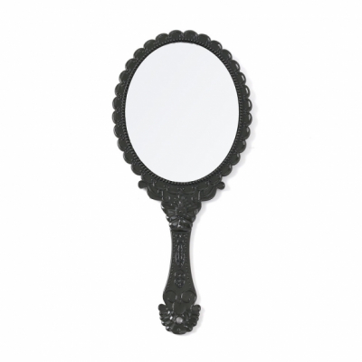 앨리쉬 타원형 손거울(블랙) 휴대용 미니 공주거울