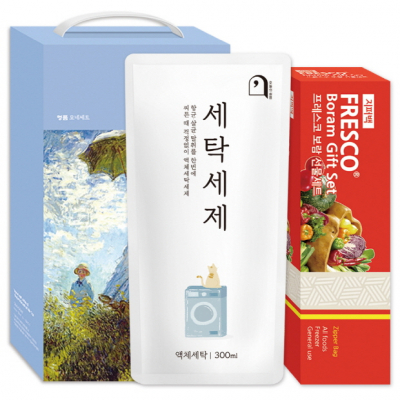프레스코 생활의 쉼표세트 30호 주방용품 (지퍼백+세탁세제)