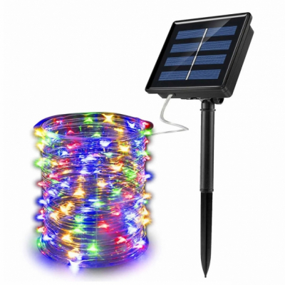 태양광 LED 300구 와이어 전구(30m) (컬러믹스)조경등