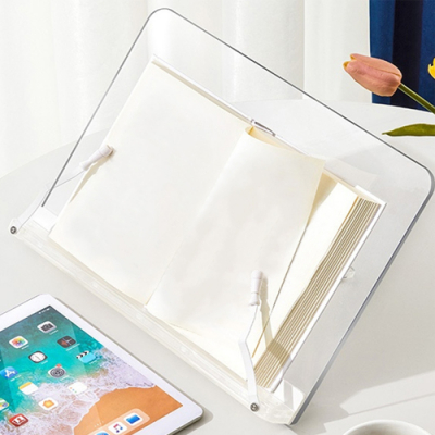 투명 아크릴 독서대 높이조절 휴대용 노트북 태블릿 거치대 중형
