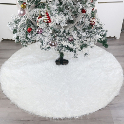 화이트 크리스마스 트리 스커트 장식 소품 트리커버(75cm)