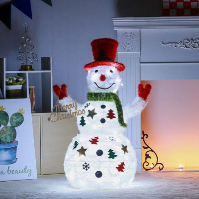 90cm  LED 빨간모자 대형 눈사람 카페 매장 크리스마스장식